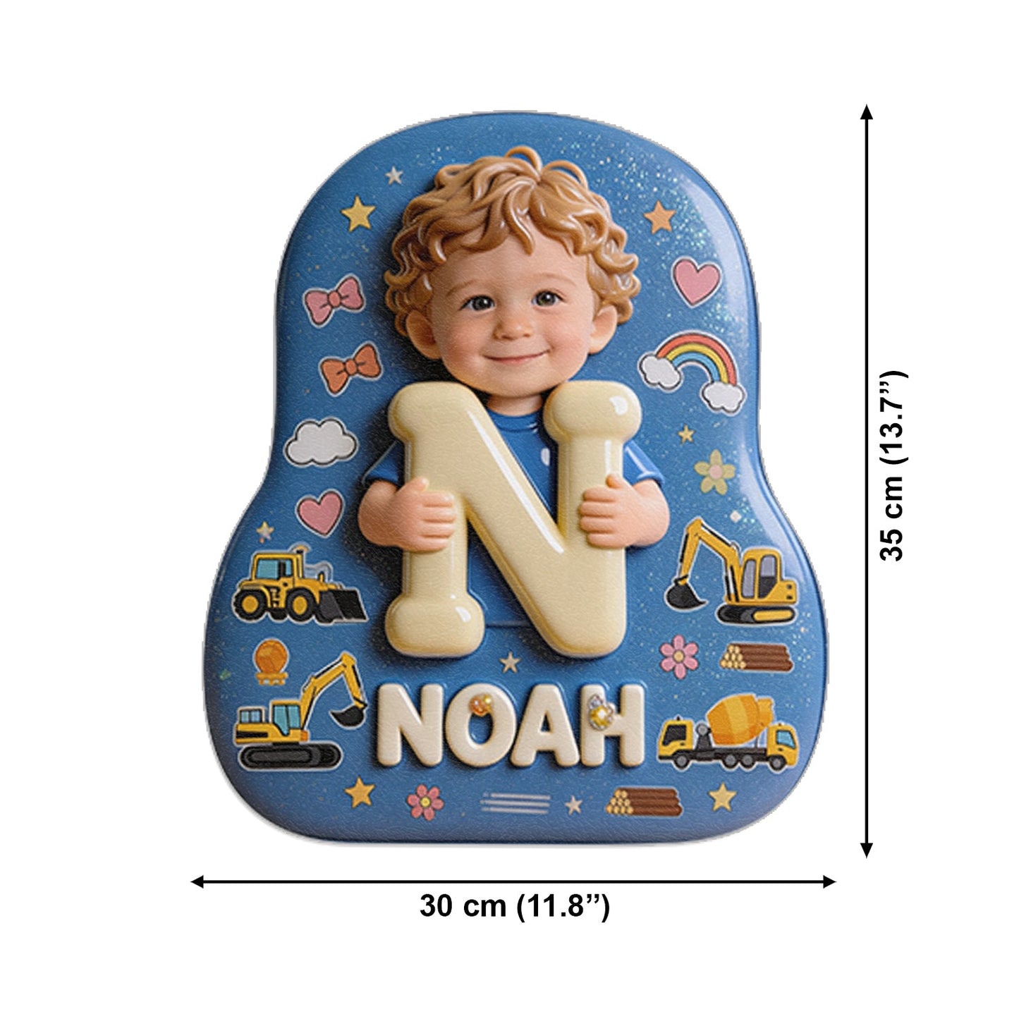 Personalized 3D Cute Baby Girl Pink Backpack Custom Name Gift for Toddler Little Girl Back to School Daycare