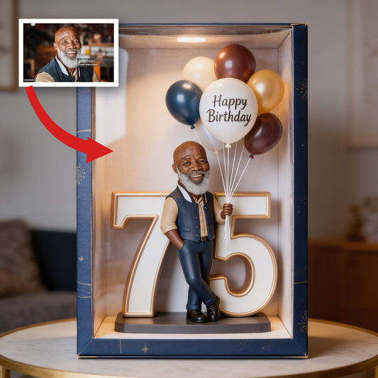 Personalisierte Acrylplakette zum 75. Geburtstag für Papa oder Opa