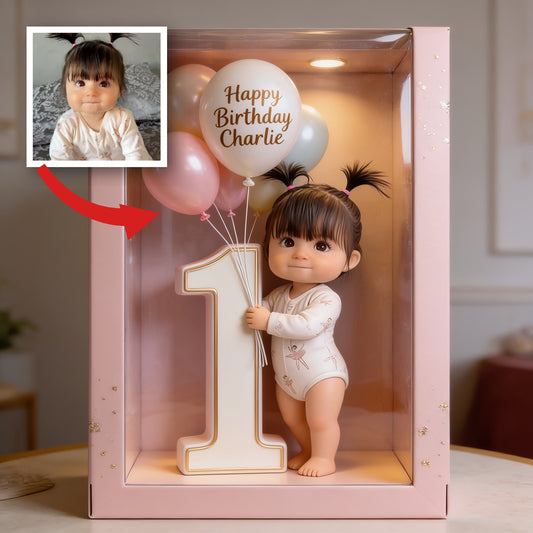 Personalisierte süße Baby 1. Geburtstag Acrylplakette, Ballon-Thema Geschenk