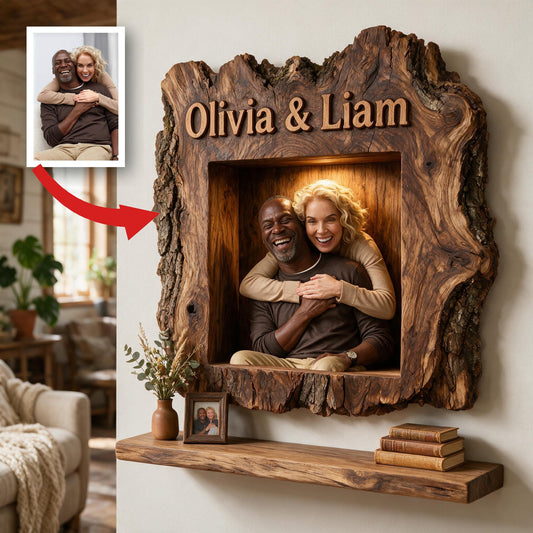 Ich gehöre dir - Keine Rückgaben Personalisierte Holzregal für Paare | Romantisches Geschenk zur Hochzeit oder Einweihung