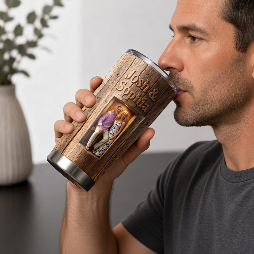 Rustic Personalized Elderly Couple Tumbler - 'You & Me We Got This' Custom Anniversary Gift For Longtime Married Partners