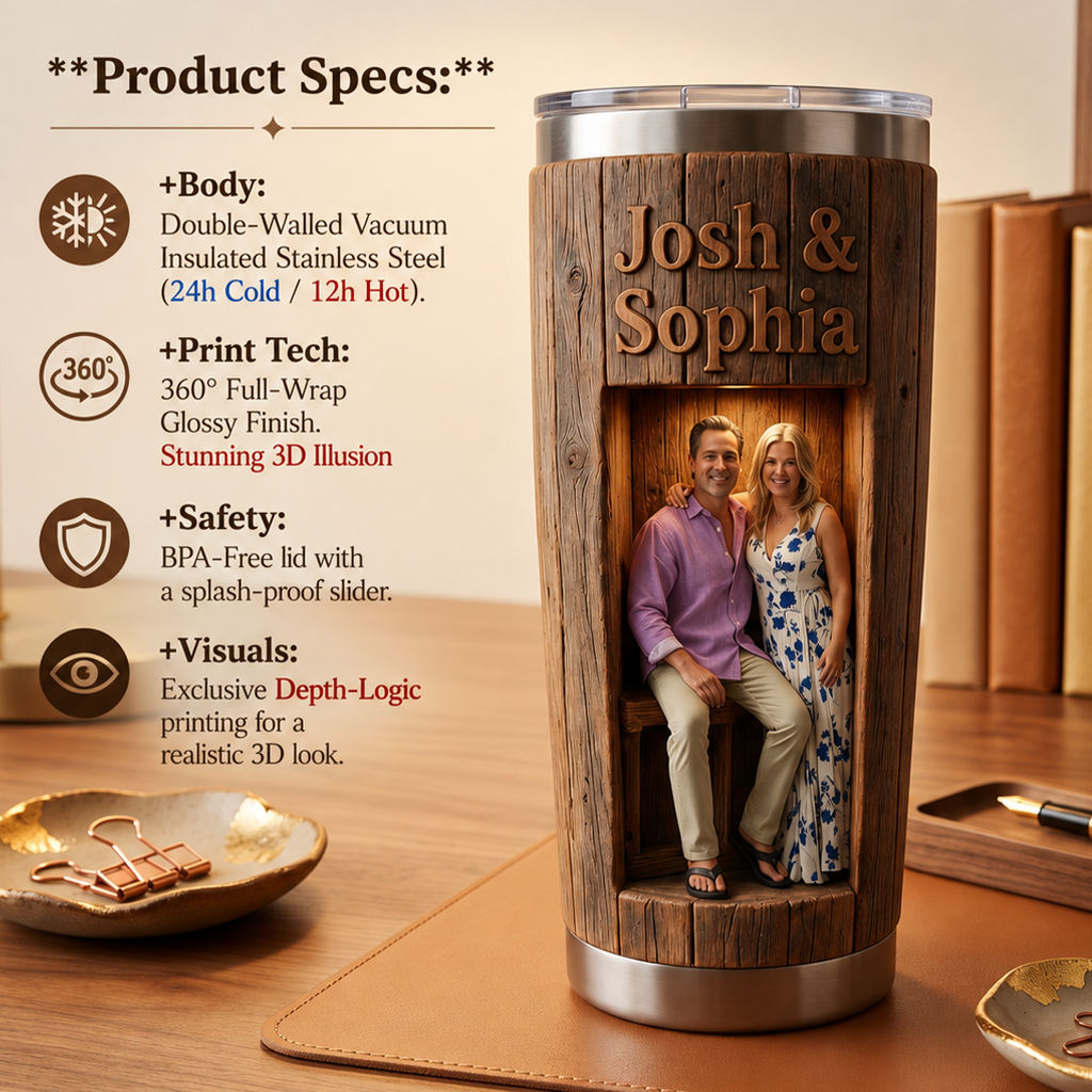 Personalized Rustic 3D Young Black Couple Selfie Tumbler - 'You & Me We Got This' Romantic Custom Couple Anniversary Gift