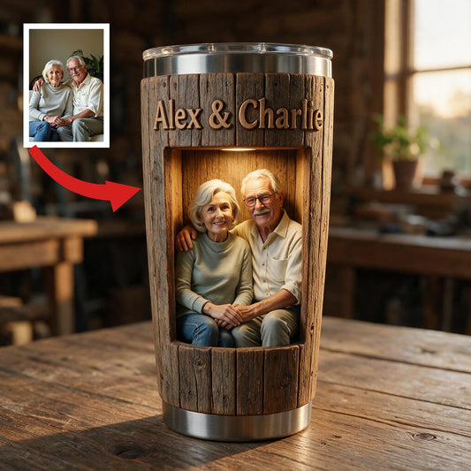 Rustikale personalisierte Tasse für ältere Paare - 'Du & Ich, wir schaffen das' individuelles Jubiläumsgeschenk für langjährige Partner