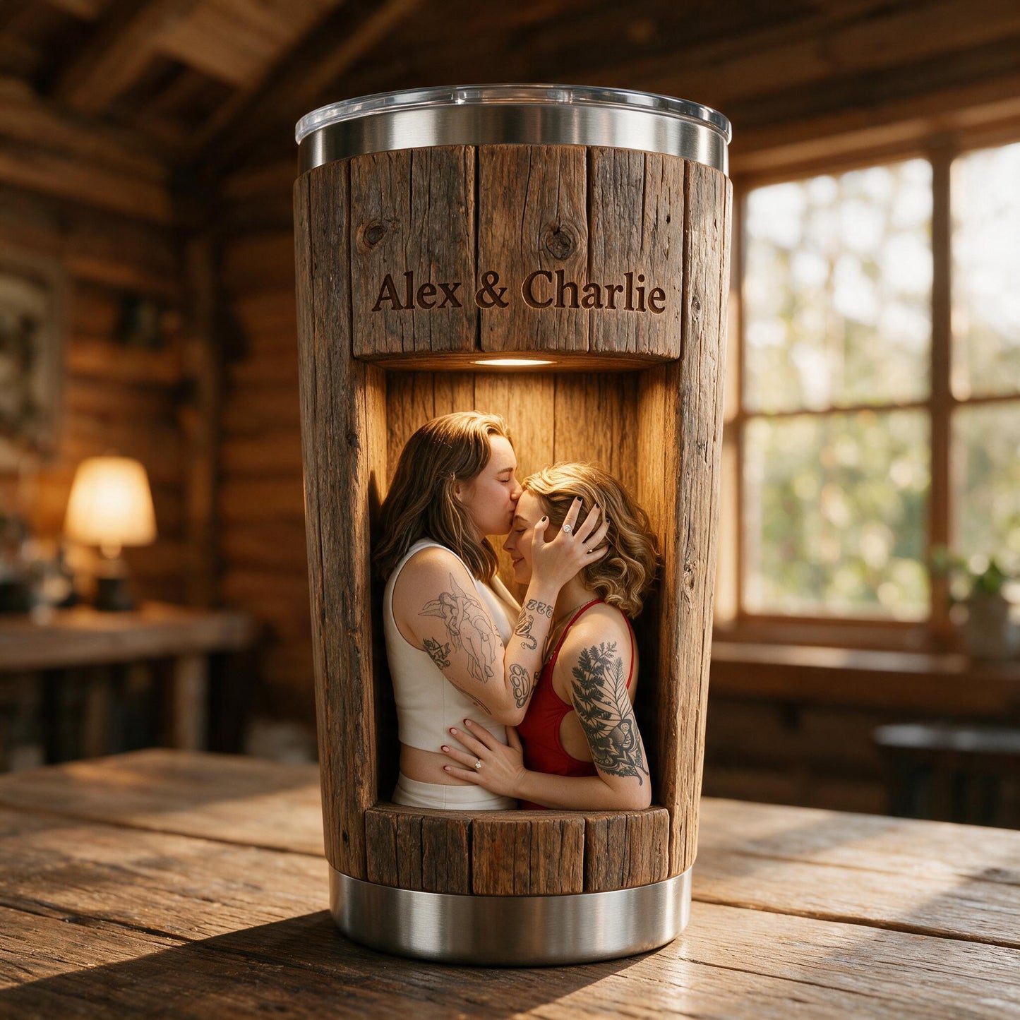 You & Me We Got This Personalized Young Couple Insulated Tumbler, Romantic Custom Anniversary Gift for Partners