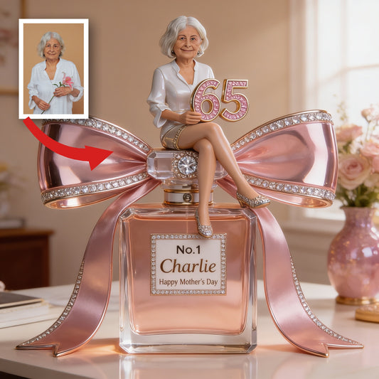 Personalisierte Acrylplakette zum 65. Geburtstag für Seniorinnen, Einzigartiges Geschenk für Mama oder Großmutter