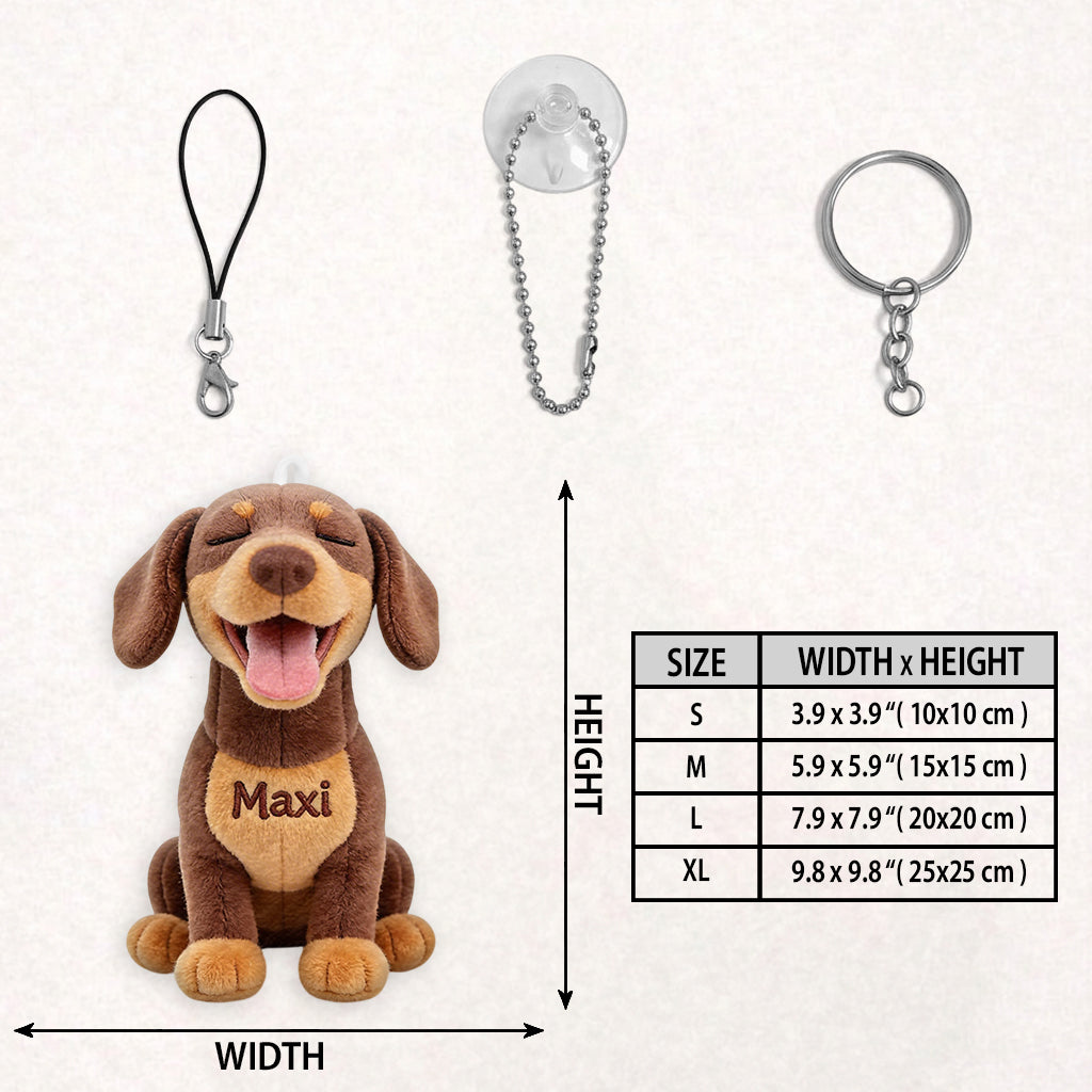 Personalized Black & Tan Rottweiler Plush Keychain, Custom Gift for Rottweiler Owners Pet Keepsake Accessory