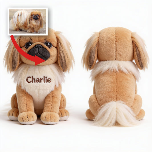 Personalisierter Flauschiger Shih Tzu Plüsch Schlüsselanhänger - Individuelles Geschenk für Hundeliebhaber, Immer an meiner Seite