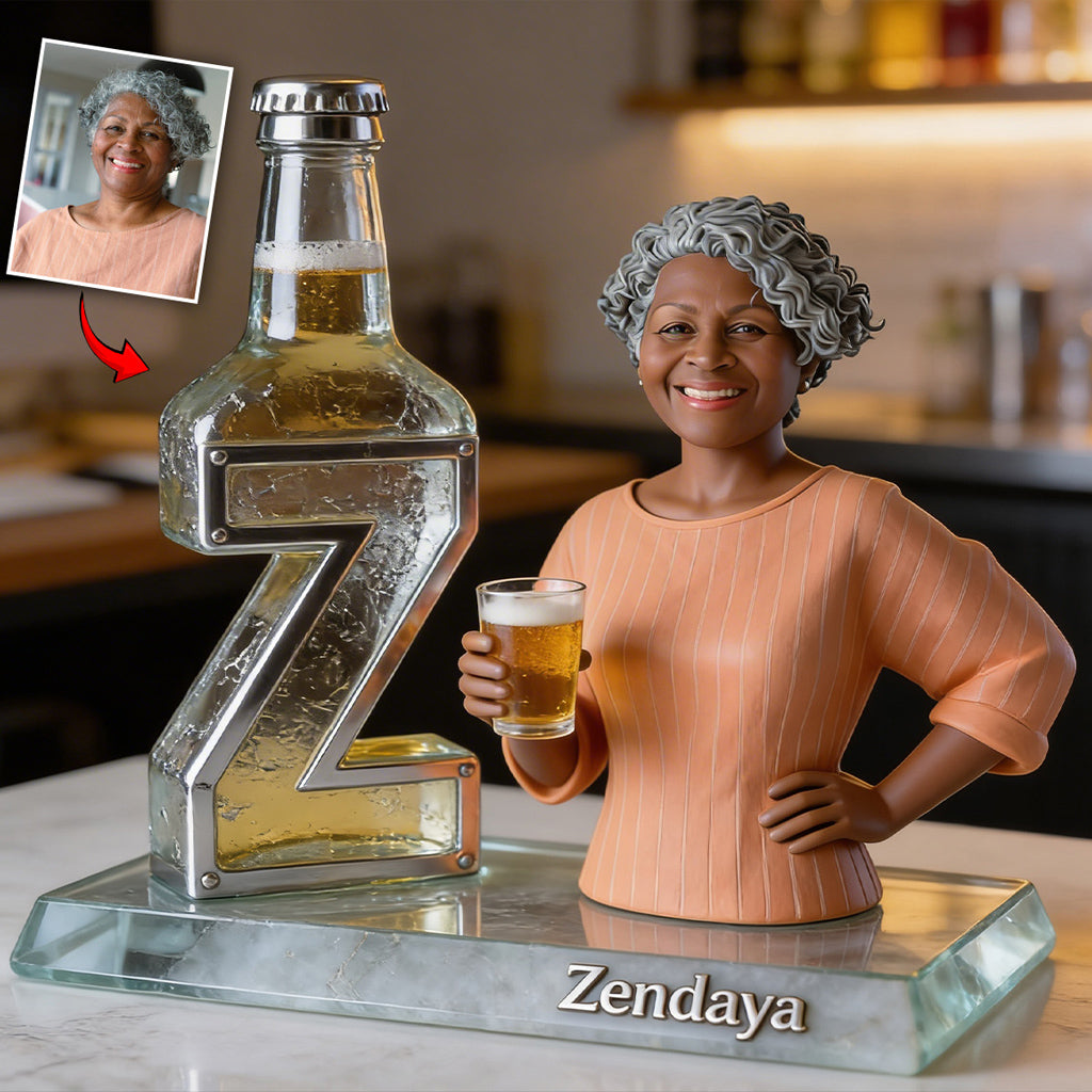 Personalized Wine Loving Grandma Custom Shaped Acrylic Plaque - Unique Mother's Day Gift Kitchen Bar Desk Decor