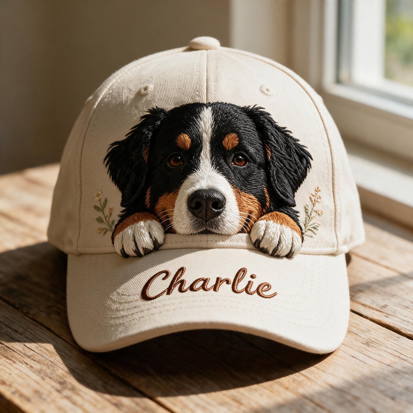 Personalized Peeking Tri-Color Australian Shepherd Classic Cap, Cute Custom Gift for Aussie Dog Owners