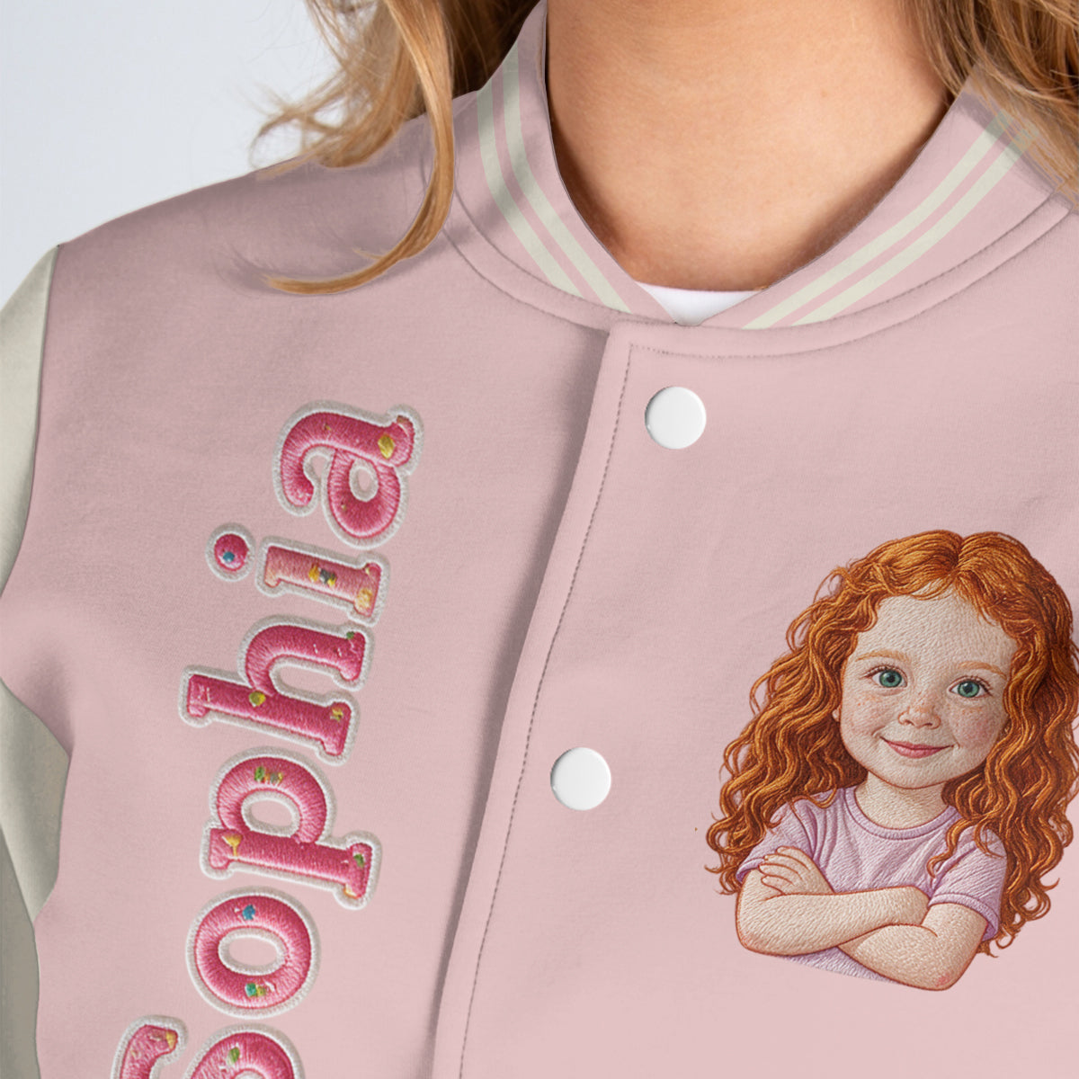 Personalized Little Girl Back To School Varsity Jacket Custom Photo Name Grade Kids Pre-K School Outfit Gift