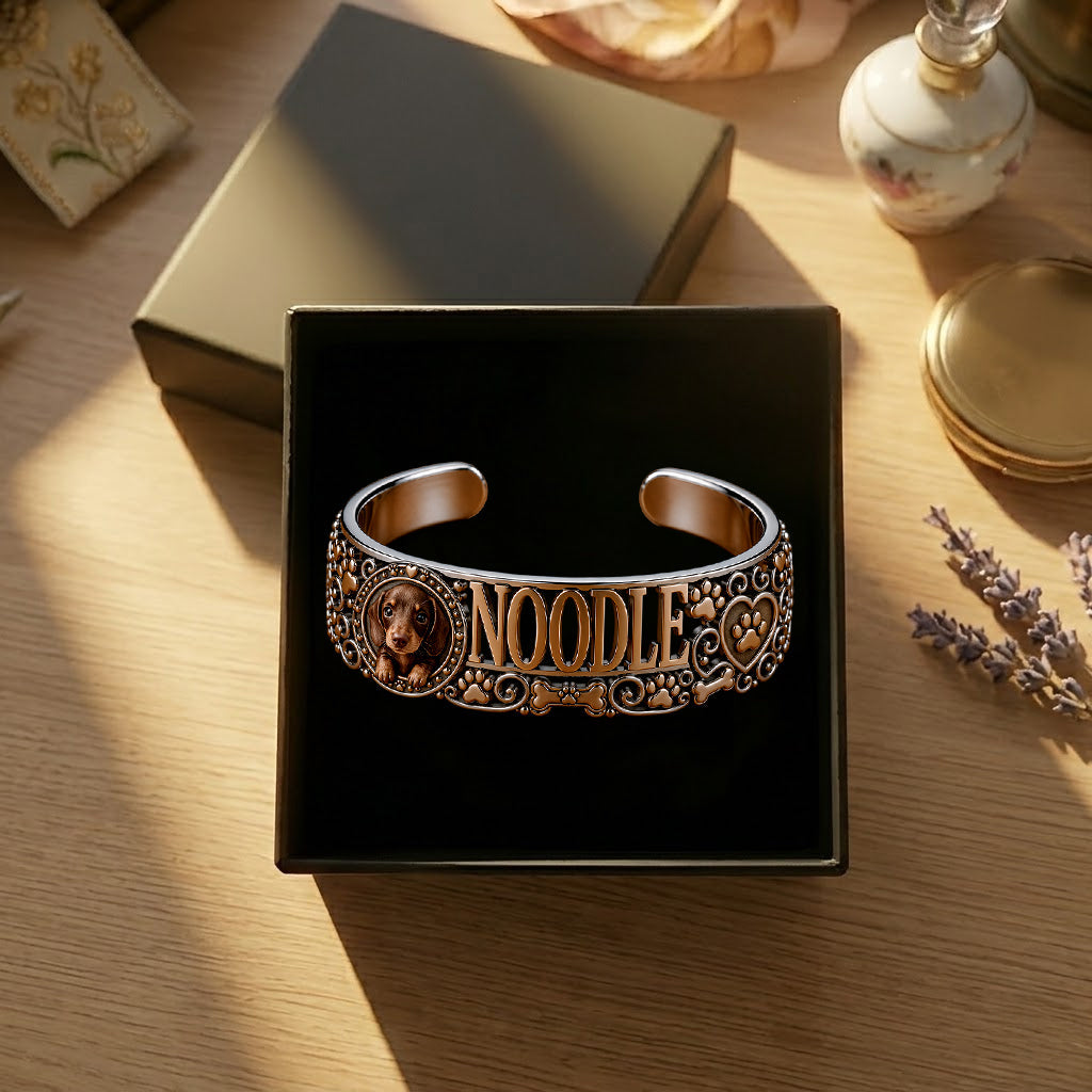 Personalisierbares French Bulldog Armreif mit Namen für Hundeliebhaber