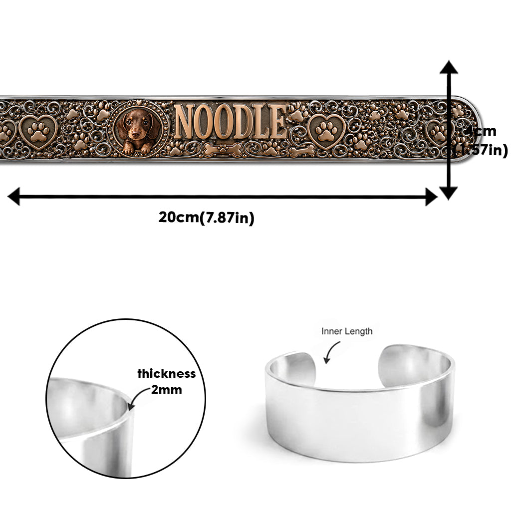 Personalisierbares Golden Retriever Armreif mit Namen für Hundeliebhaber