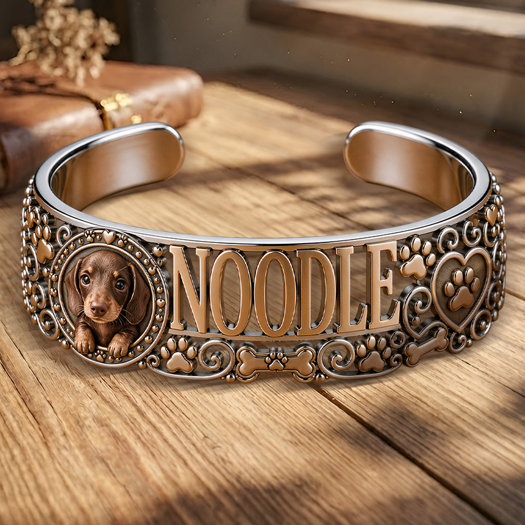 Personalisierbares Siberian Husky Armreif - Individuelles Namensgeschenk für Husky-Liebhaber und stolze Hundemütter