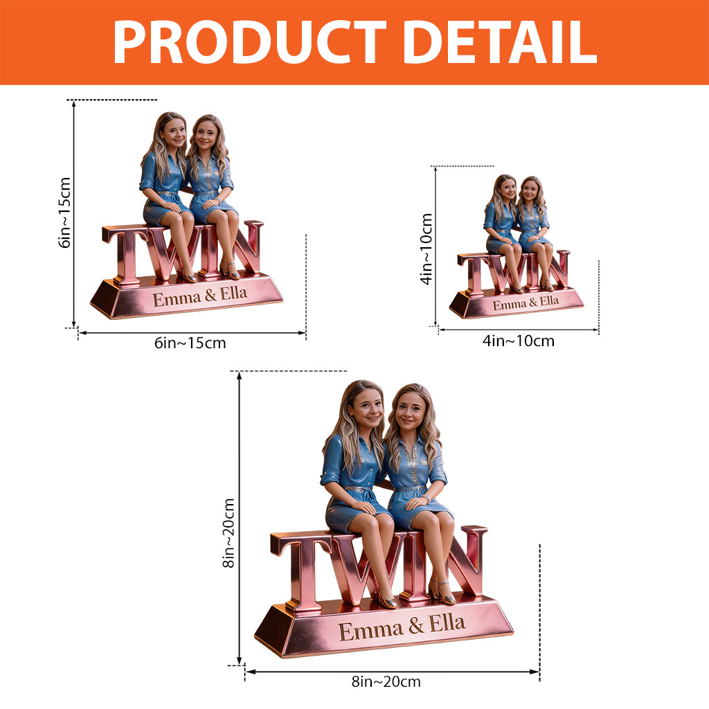 Personalized Sibling Forever Custom Shaped Acrylic Plaque, Cute Young Children Family Keepsake Gift for Home Desk Display
