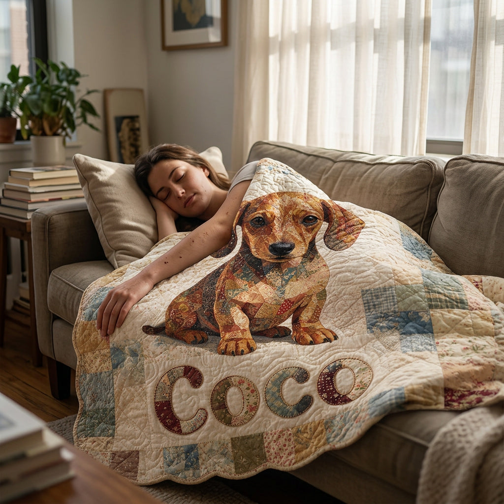 Happy Smiling Fawn Pug Shaped Personalized Patchwork Fleece Blanket - Cozy Gift For Pug Lovers & Dog Owners