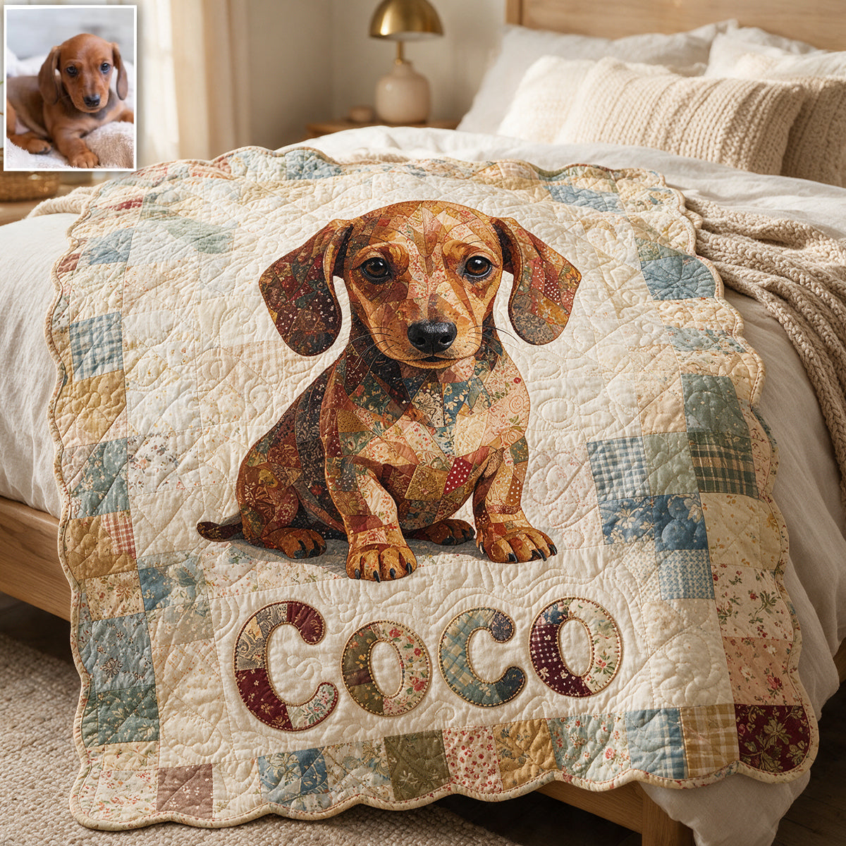 Personalized Adult German Shepherd Patchwork Shaped Fleece Blanket, Cozy Custom Gift for Dog Lovers Home Decor