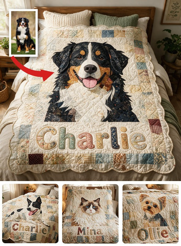 Personalized Tricolor Australian Shepherd Patchwork Fleece Blanket, Cozy Gift for Aussie Dog Lovers