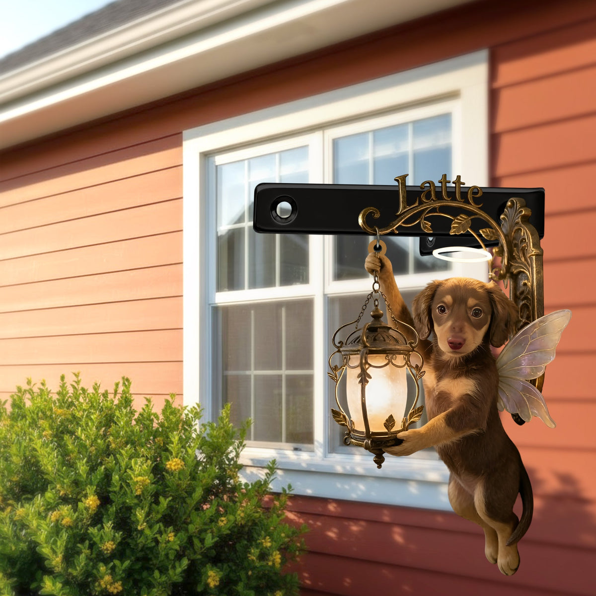 Personalized Fluffy Shih Tzu Angel Wooden Wall Mount Sign - Cute Unique Gift for Dog Lover Home Decor