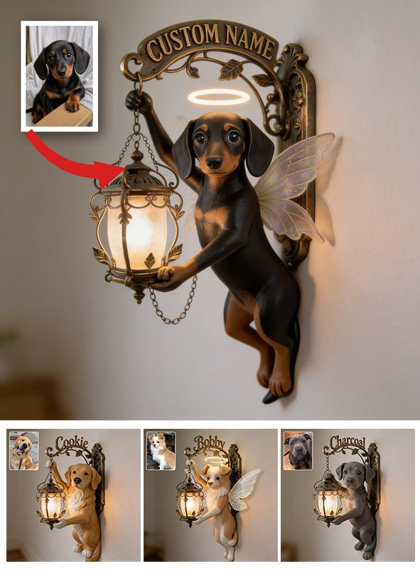 Personalized Angel Dachshund Wooden Wall Mount Sign - Unique Pet Lover Home Decor Gift for Dachshund Owners