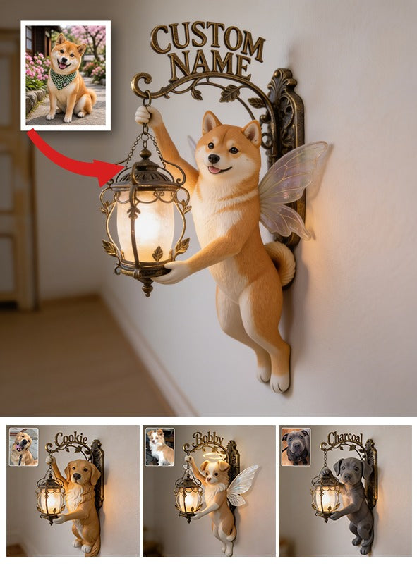 Personalized Fairy Shiba Inu Wall Mount Sign - Whimsical Custom Name Home Decor Gift for Shiba Inu Lovers