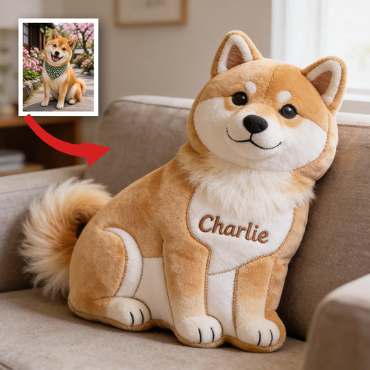 Personalisierte Fluffy Akita Inu Form Faux Fur Kissen für Hundeliebhaber