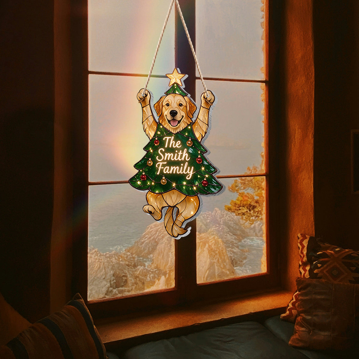 Personalized Blue French Bulldog Christmas Tree LED Acrylic Sign | Custom Dog Lover Holiday Home Decor Gift