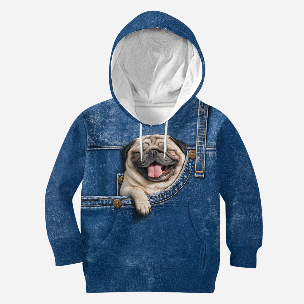 Fluffy Gray White Toy Poodle Pocket All Over Print Hoodie - Personalized Gift For Poodle Owner Dog Lover