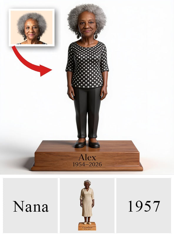 Personalized Custom Photo Older Black Women Loved One Memorial Shaped Acrylic Plaque, Remembrance Keepsake Gift