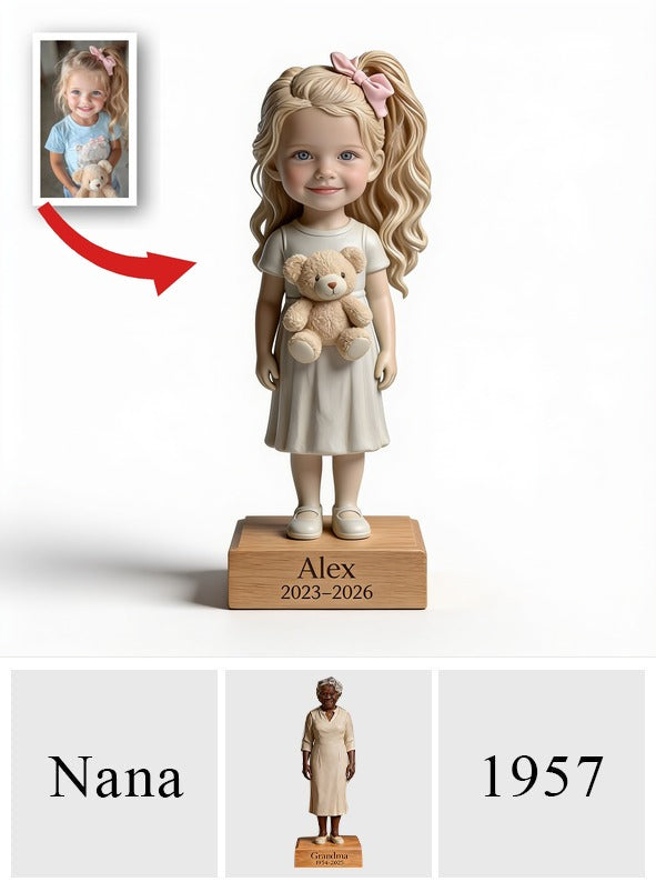 Personalized Custom Shaped Acrylic Plaque, Little Girl Memorial Keepsake Custom Child Photo Home Desk Decor Gift