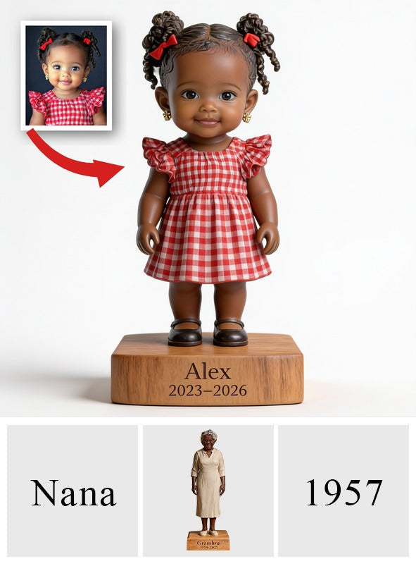 Custom Photo Personalized Toddler Latina Kid Shaped Acrylic Plaque, Sentimental Memory Keepsake Gift for Home Desk Display