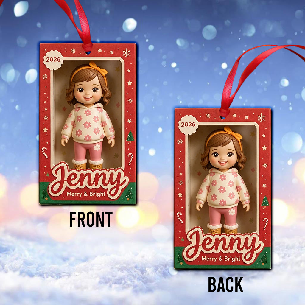 Personalized 2026 Cute Little Latina Kid Christmas Ornament Custom Name Holiday Keepsake Tree Decoration Gift
