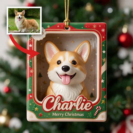 Cute Personalized Welsh Corgi 2026 Christmas Ornament Custom Pet Name Gift for Corgi Lovers Holiday Decor
