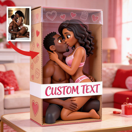 Personalisierte romantische schwarze Paar Acrylplakette | Verspielt Valentinstag Geschenk für Partner