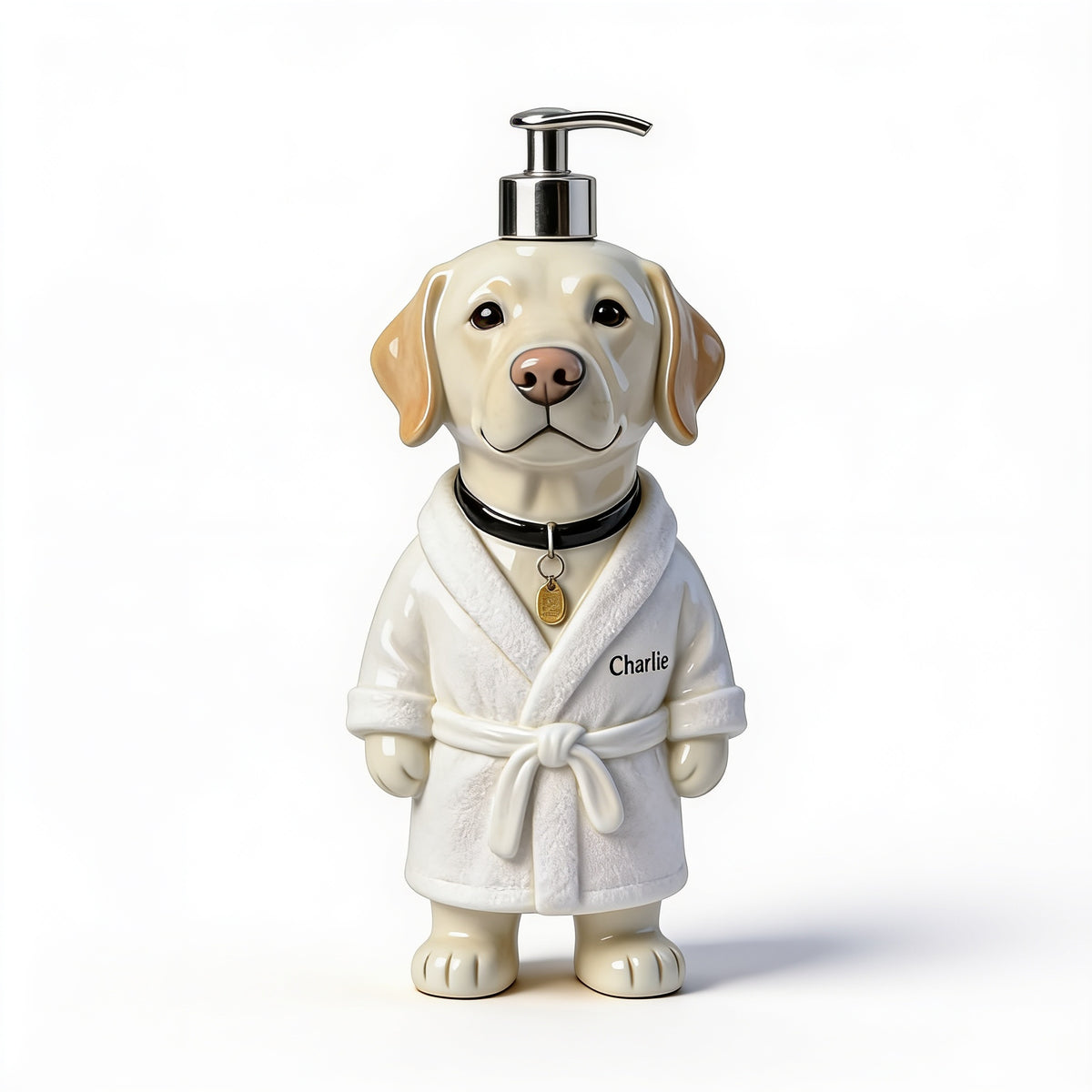 Personalized Yellow Labrador Retriever Soap Dispenser, Pet Lover Home Gift