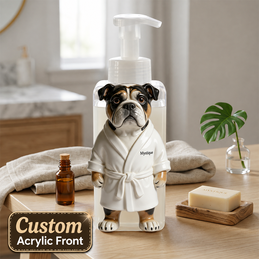 Personalized Yellow Labrador Retriever Soap Dispenser, Pet Lover Home Gift
