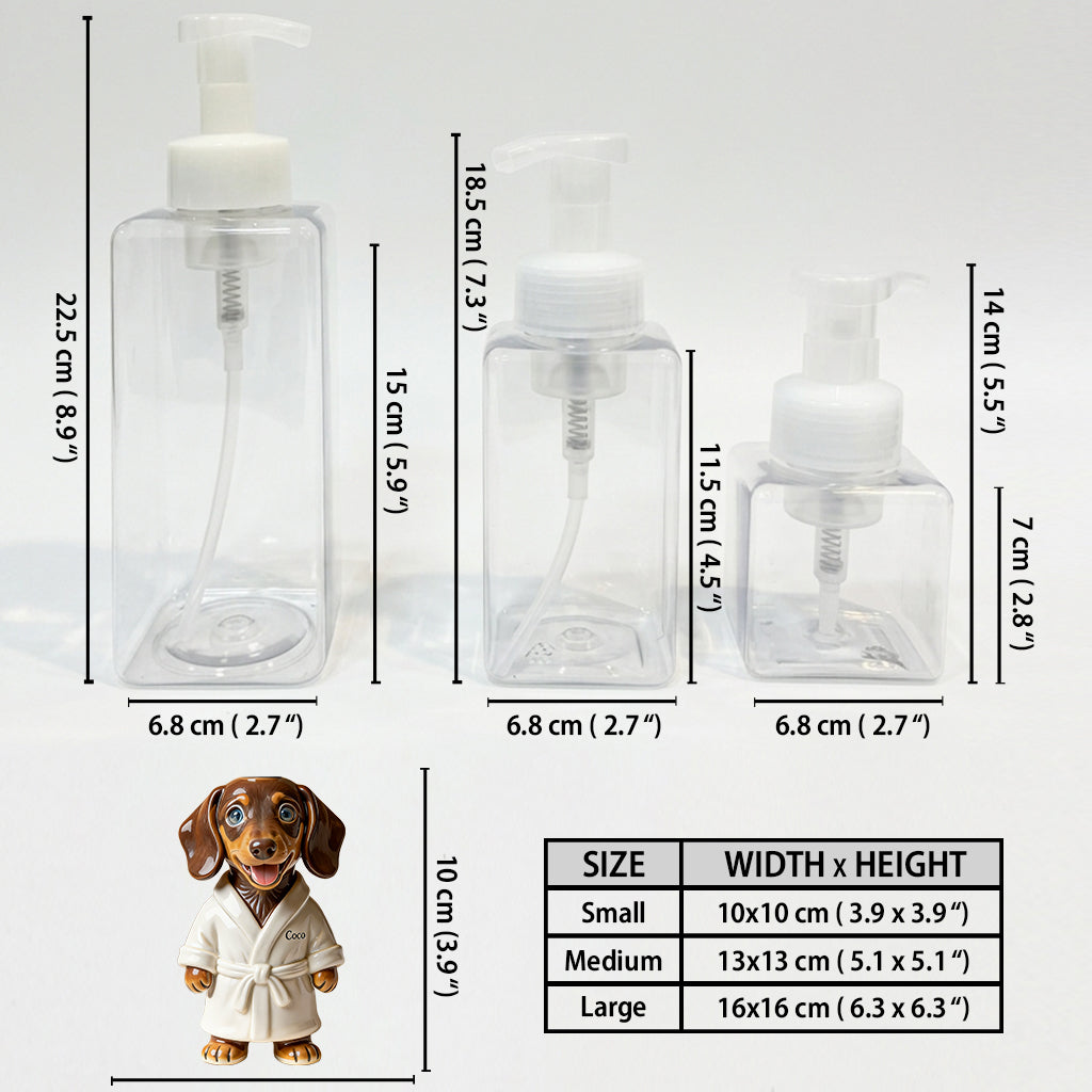 Personalized Rottweiler Spa Soap Dispenser Cute Bathroom Home Decor Gift
