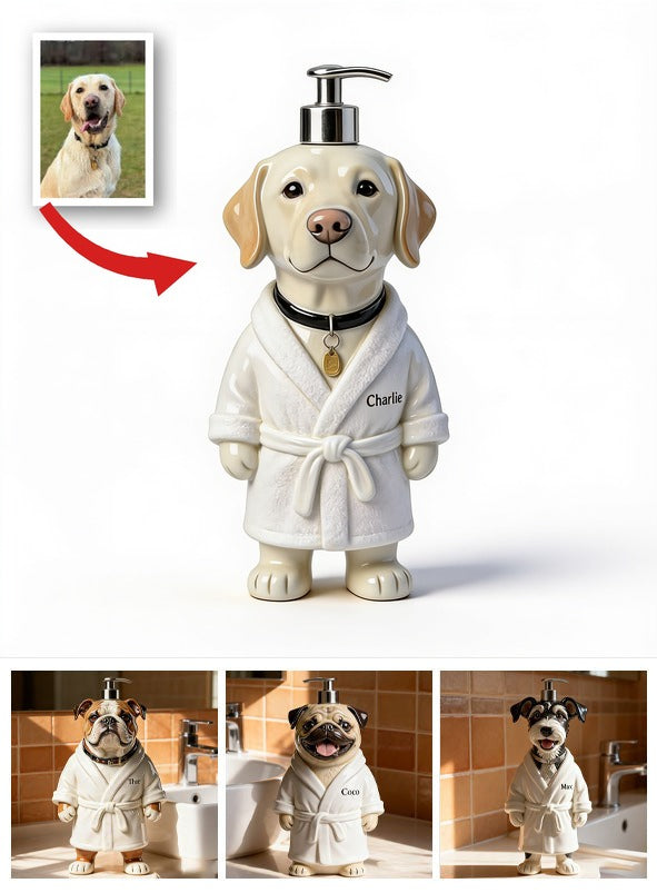 Personalized Yellow Labrador Retriever Soap Dispenser, Pet Lover Home Gift