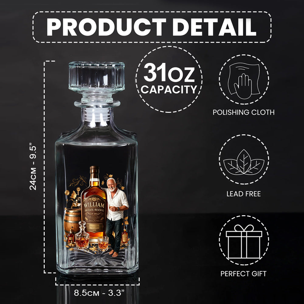 Personalized Casual Man Whiskey Glass Bourbon Lover Gift