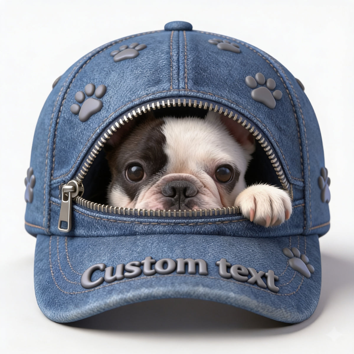 Custom Photo Cute French Bulldog Classic Cap Dog Lover Gift