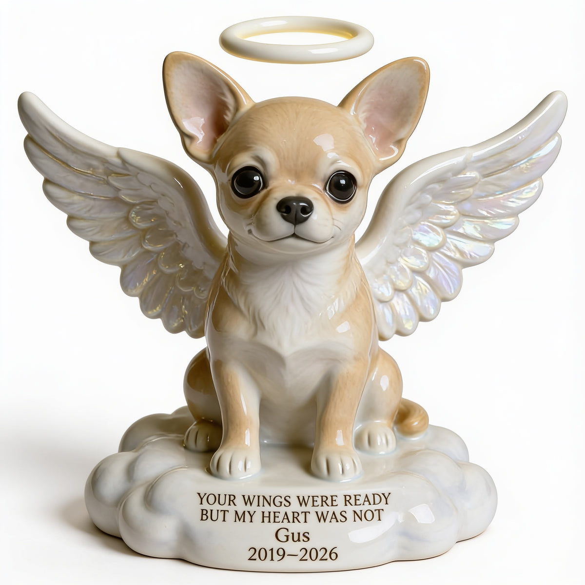 Custom Photo Angel Chihuahua Memorial Custom Shaped Acrylic Plaque Pet Loss Gift