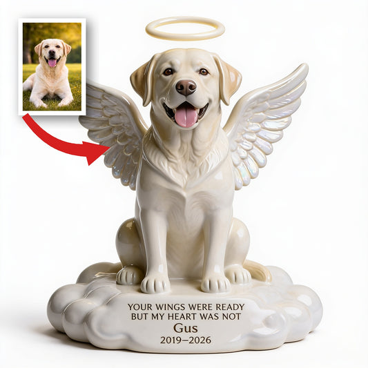 Custom Photo Angel Yellow Labrador Retriever Acrylic Plaque Dog Memorial Gift