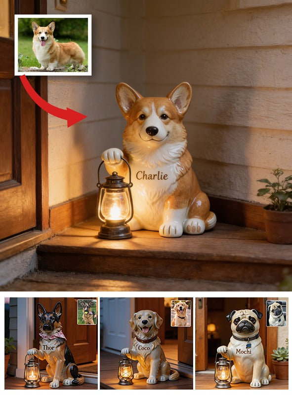 Personalized Welsh Corgi Solar Acrylic Light Garden Decor for Dog Lovers