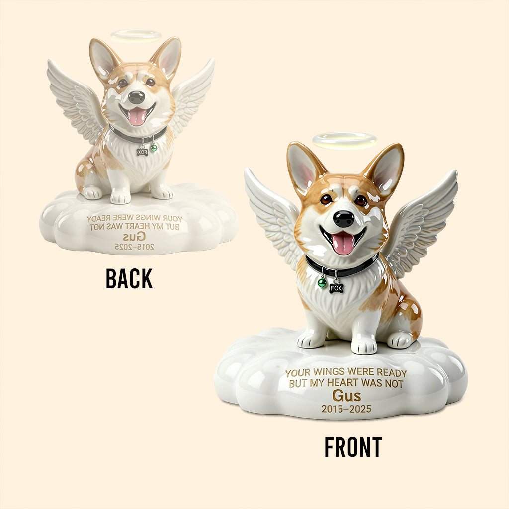 Personalisierte Foto Japanischer Shiba Inu Engel Hund Gedenktafel