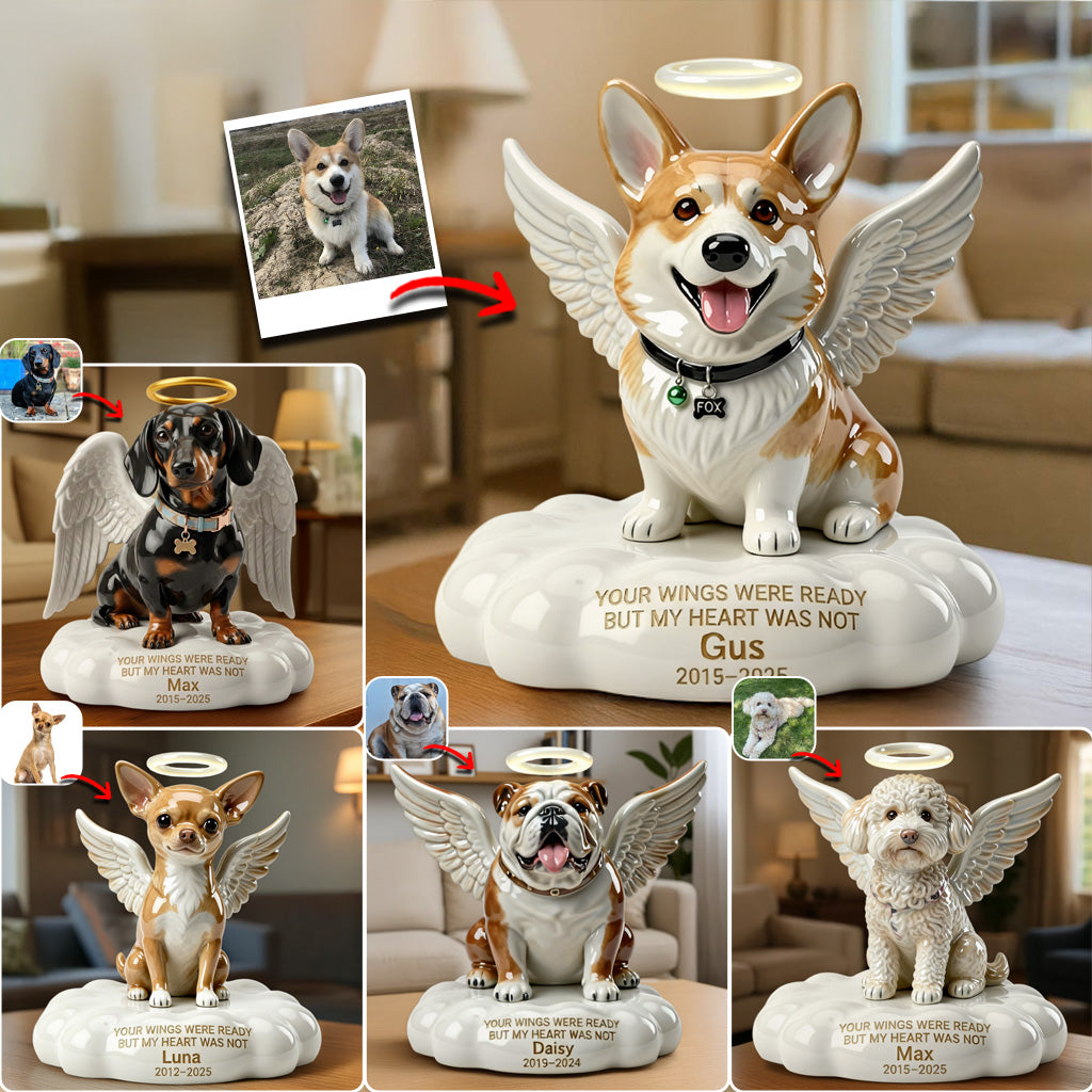 Custom Photo Angel Dachshund Memorial Custom Shaped Acrylic Plaque Pet Remembrance Gift