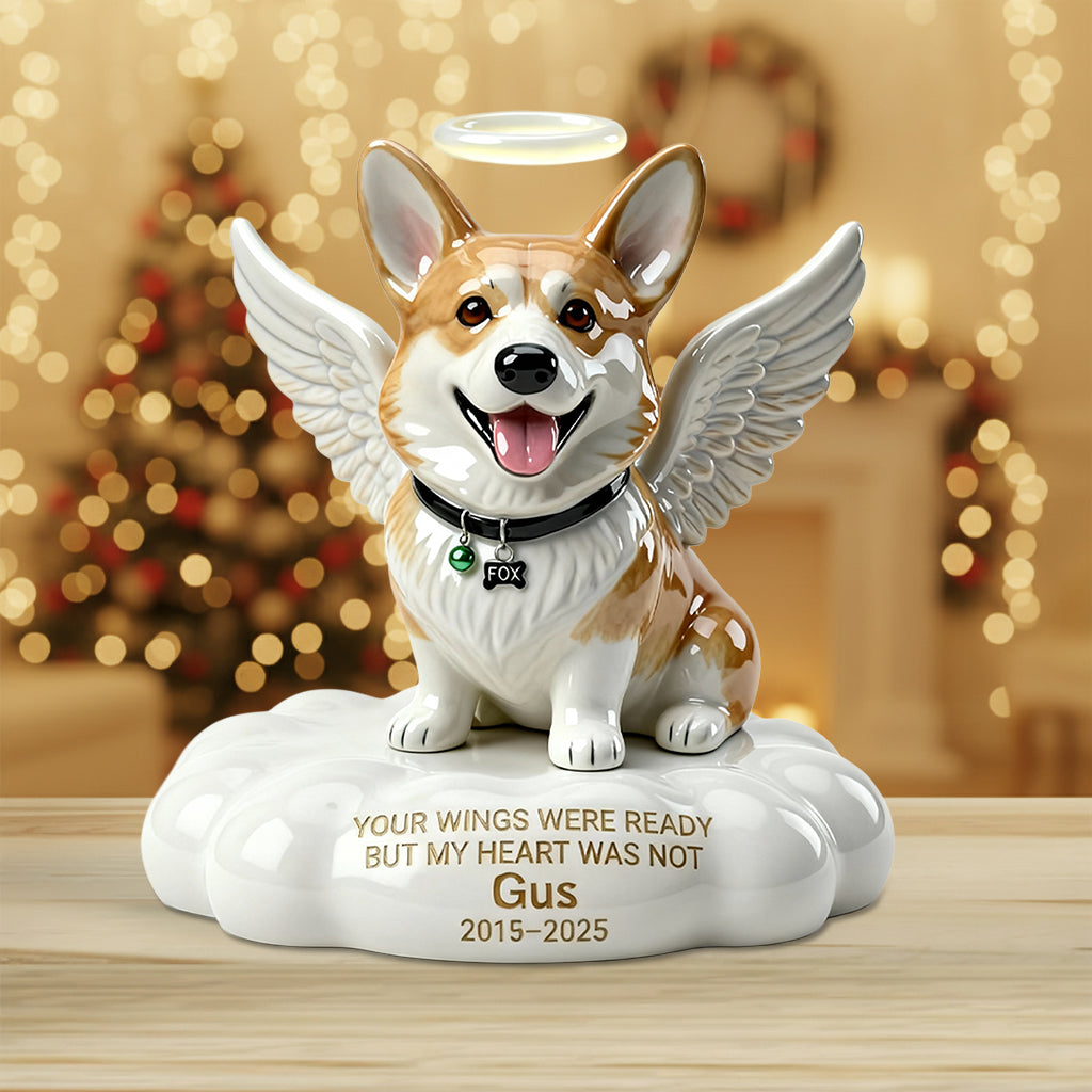 Individuelle Foto Welsh Corgi Engel Gedenktafel in Sonderform