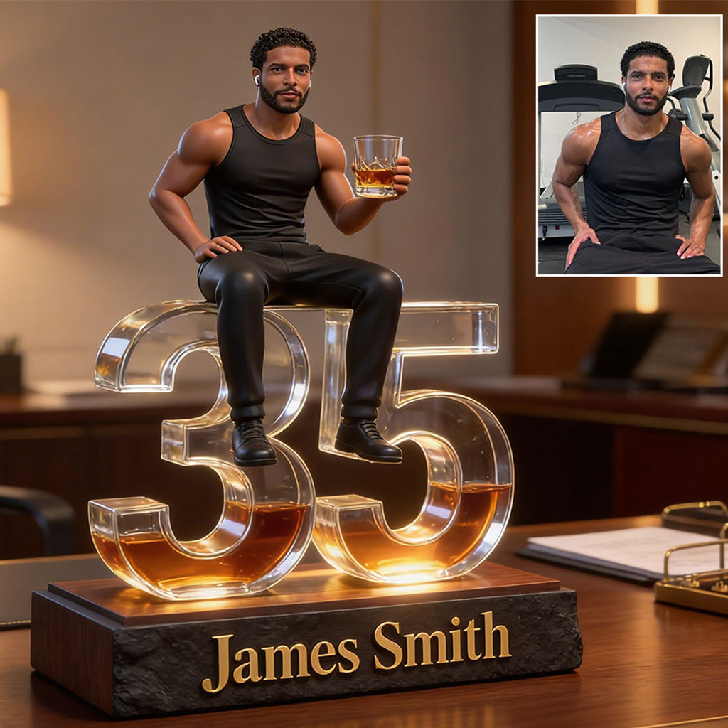 Personalized 50th Birthday Older Latino Man Custom Shaped Acrylic Plaque Gift