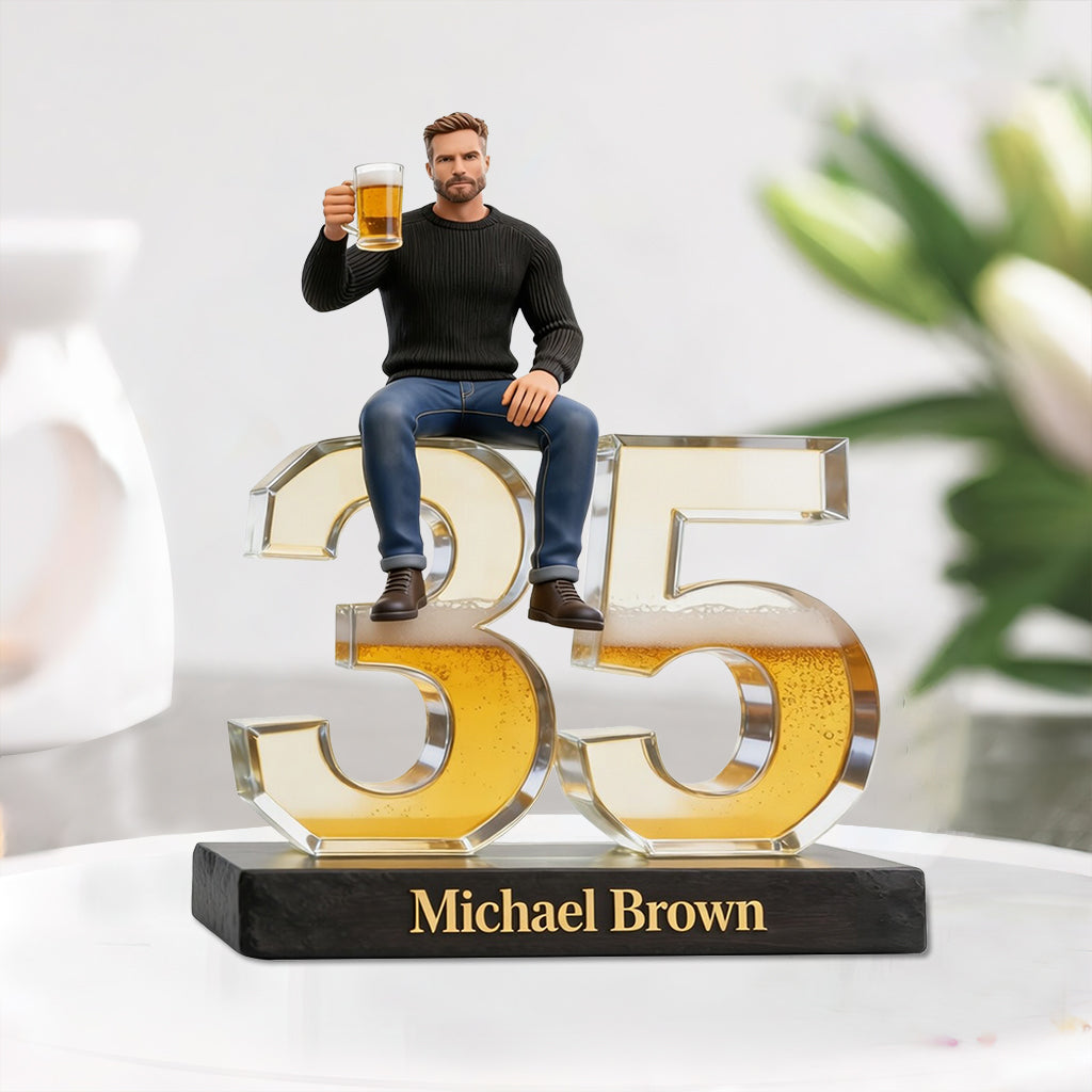 Personalized 50th Birthday Senior Man Custom Shaped Acrylic Plaque, Gift for Dad Grandpa Husband