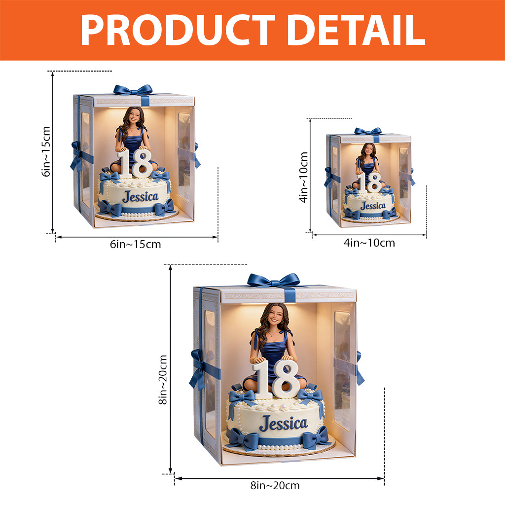 Personalized 21st Birthday Black Woman Custom Shaped Acrylic Plaque Gift