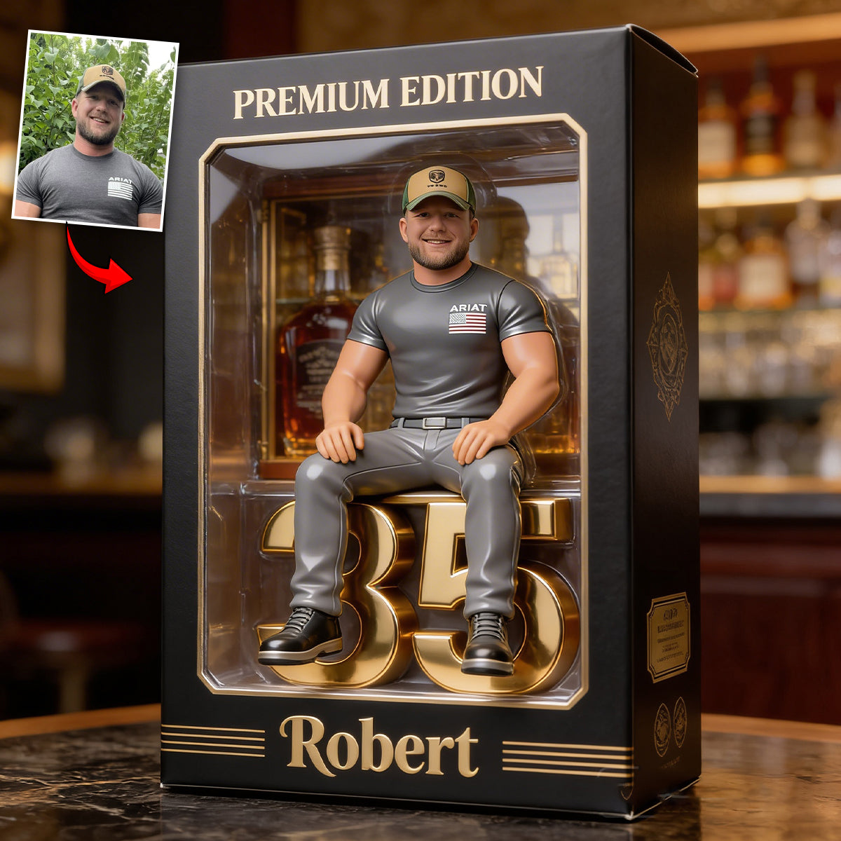 Personalized 50th Birthday Senior Man Custom Shaped Acrylic Plaque Gift for Dad Husband Grandpa