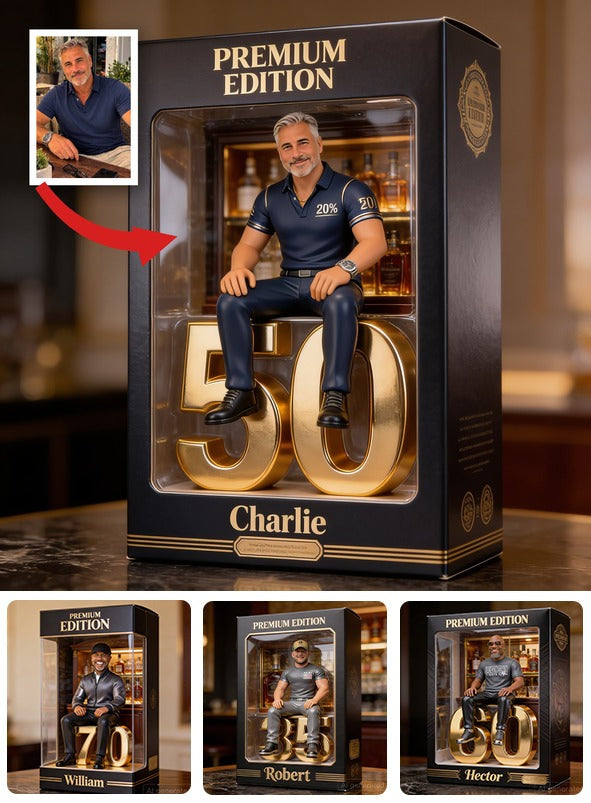 Personalized 50th Birthday Senior Latino Man Custom Shaped Acrylic Plaque Gift